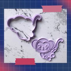 Cortante-monito-cute.jpg Fichier STL Cute/Kawaii Monkey Cutter (coupeur de singes)・Objet imprimable en 3D à télécharger