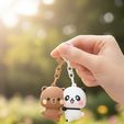 p4.jpg Bubu & Dudu (Bear and Panda) Hugging Keychain