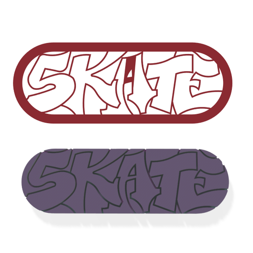 skate .polymer clay 2 size 3D model