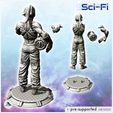3.jpg Scaly-skinned alien warrior with double laser guns (13) - SF SciFi wars future apocalypse post-apo wargaming wargame