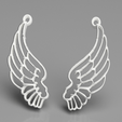 wings.png Free STL file Angel wing earrings・3D print object to download