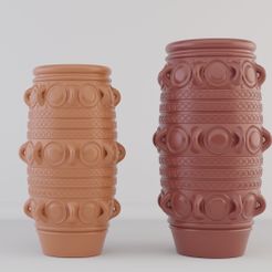post-3-2.jpg STL file Knossos | Minoan Medallion Pithoi | Ancient Greek Pottery Form・3D printer model to download