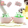 Yum3D-Matcha Cat Fidget Clicker Keychain_01.png Yum3D Matcha Cat Fidget Clicker Keychain - Cute Backpack Keychain