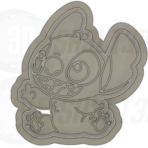 Stitch bebe, baby, DISNEY  Cookie Cutter 3D model