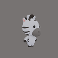 75.png Cartoon Zebra for 3D Printing