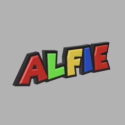 Image-24-05-2023-at-21.48.jpg ALFIE - 3D Super Mario Themed Custom Name Plate / Sign