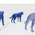 4.jpg Wolf - Wolf - Voxel - LowPoly - Wireframe 3D Model Print