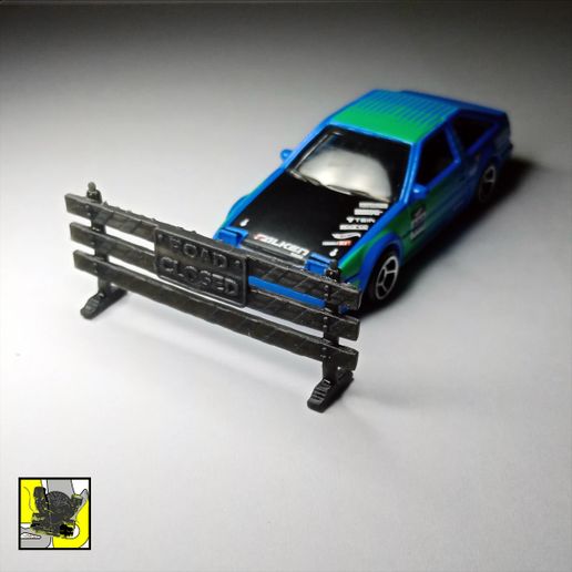 1/64 Scale Diorama's Road Traffic Control 3 Sign 3D model