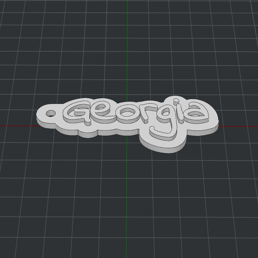 Keychain Georgia 3D model