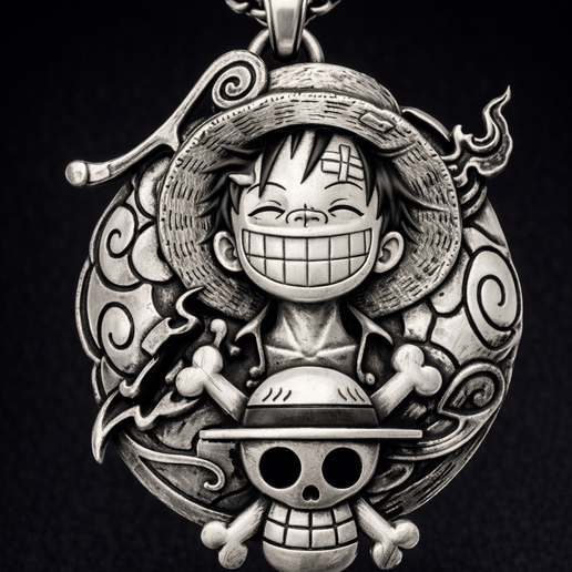 One Piece Monkey D Luffy Straw Hat Pendant