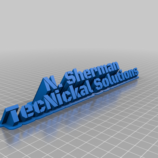 TecNickal Solutions Name Plate 3D model
