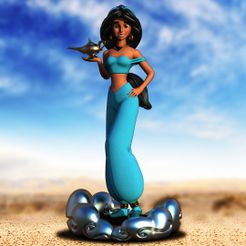jaz.jpg Fichier STL Princesse Jazmin Aladdin・Objet imprimable en 3D à télécharger