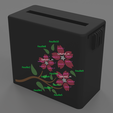 Dispositions des motifs.png STL file Sakura" wipes dispenser・3D printing design to download