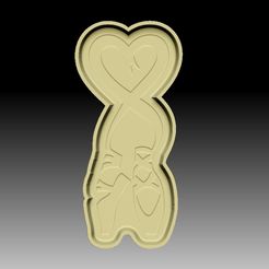 BalletLove-VACUUM-PIECE.jpg Archivo STL MOLDE BOMBA DE BAÑO BALLET LOVE・Diseño de impresión en 3D para descargar