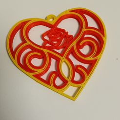 Corazón de Quilling impreso en 3D