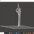 Makerbot Replicator 2 o re Skeleton arm with raised middle finger