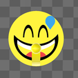 3.3.png Single Tear Laughing Emoji Hanging Hook.