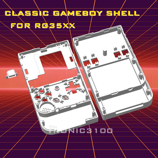 🐚 Cassic Gameboy Shell for RG35xx・ STL File for 3D printing・Cults