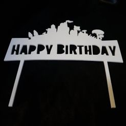 20190402_194334.jpg Happy Birthday Fortnite cake topper
