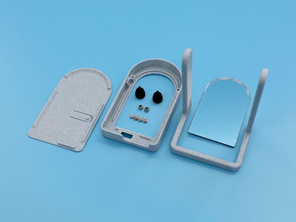 parts-case.jpg Fichier DXF gratuit Mini miroir intelligent Affichage météo・Design pour imprimante 3D à télécharger, Adafruit