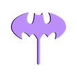 Batman Cake Topper v1.stl Batman Birthday Cake Topper Blank Edition