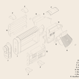 Andor-Blaster-Exploded-Drawing-Annotated.png Cassian Andor Bryar Blaster Pistol STL (Andor)