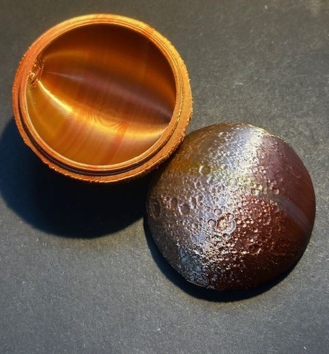 🌙 Lunar Moon Box – 3D Printable Sphere Container with Crater Relief and ...