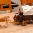 Planwagen-1.jpg Schleich covered wagon, carriage, horse and cart