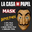 Flyer Cults.jpg Super Pack - La Casa de Papel Mask - Print, Base Meshes and Zbrush Tool