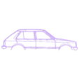 starlet 1982.stl Wall Silhouette: Toyota - starlet 1982