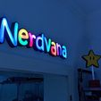 PXL_20210308_161541440.jpg Free STL file Nerdvana marquee・3D printable design to download