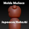 molde-muñeca-japonesa-1.jpg Japanese Doll Flowerpot Mold