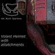 close-up.png Volant helmet with attachments 3d print file