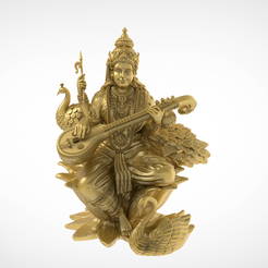 Saraswati-3D-print-Model-3-pic-1.png Fichier STL Saraswati Modèle imprimé en 3D-3・Design pour impression 3D à télécharger
