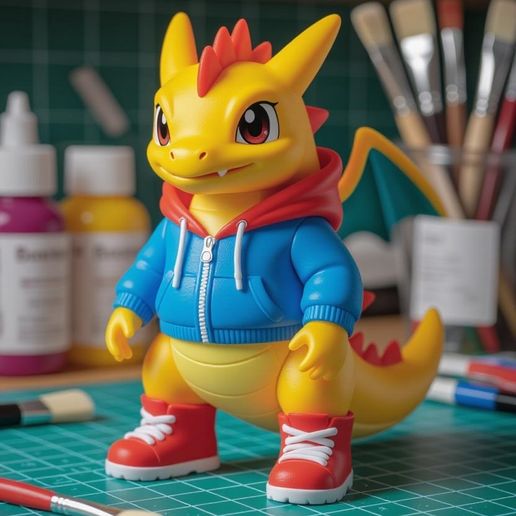 Urban vibes / urban baby Charizard / fan art / magic makes 3D model