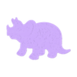 triceratops body.stl CORTADORES DE GALLETA FOSIL