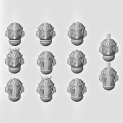 _1.png STL file Ten Hundred Sons helmets for new Heresy・Model to download and 3D print