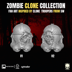 1.png STL file Clone Zombie Collection Fan Art heads for action figures・3D printable model to download, DonmanArtCollectibles