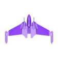 ship-V30-base-attack-mode.stl FASA Romulan “Wing” Cruisers: Star Trek starship parts kit expansion #6