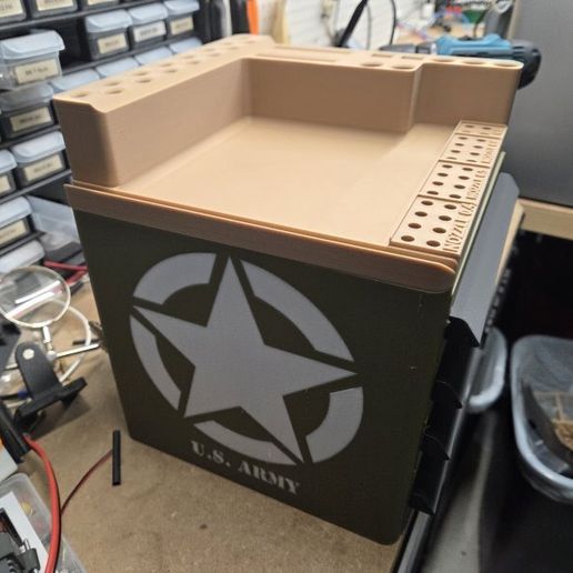 3D Printer Spare Parts Storage - U.S. Army Theme