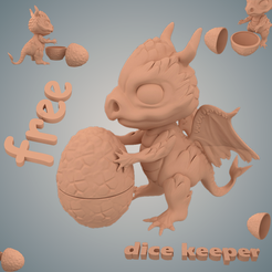 2-free.png Fichier STL gratuit Dragon, gardien des dés・Design pour imprimante 3D à télécharger