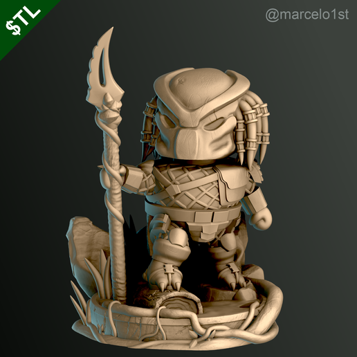 Predador_14.png The Hunter - Prey Cute Statue