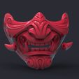 Render_Etsy.71.jpg Samurai demon mask 3D printed model