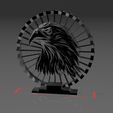 120.png Eagle Watching Its Prey - Suspended 3D - No Support - Thread Art STL