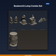 01_hero.png Bookend & Lamp Combo Set - 5-Model STL Bundle