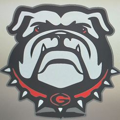 20230326_224118.jpg STL file GEORGIA BULLDOGS WITH COLORS・Model to download and 3D print