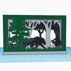 0.png Fichier STL gratuit Décor 3D à cadres "le petit chaperon rouge"・Plan pour imprimante 3D à télécharger, oasisk