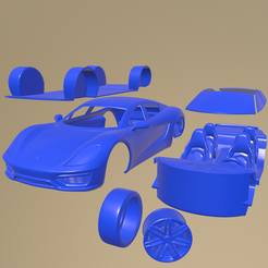 b25_005.png Fichier STL Porsche 960 Turismo 2021 VOITURE IMPRIMABLE EN PIÈCES SÉPARÉES・Plan à imprimer en 3D à télécharger