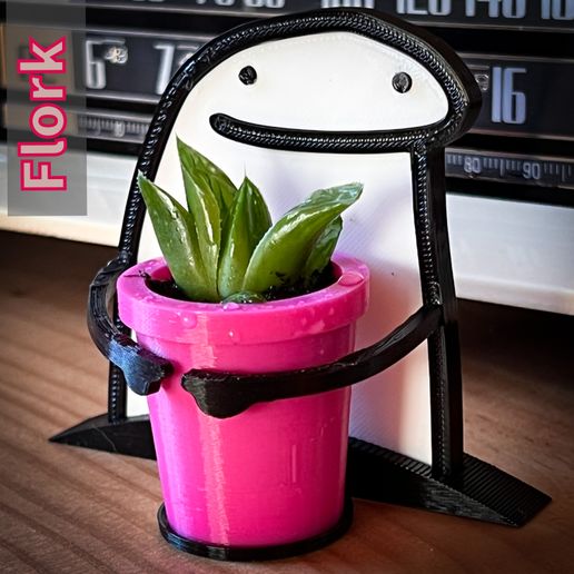 Flork with pot 3D model