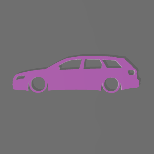 Audi A4 B7 avant Side key ring 3D model preview